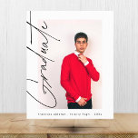 Modern Photo High School Cheap Graduation Sheet<br><div class="desc">Paper is Satin Thin, lightweight, standard white printer paper - not suitable for use as postcard 5.2pt thickness / 80 lb weight Dimensions: 4.5" x 5.6" (portrait); 5.6" x 4.5" (landscape) *envelopes are optional extra selected by you *you can upgrade from flat paper sheet to normal card stock or postcard...</div>