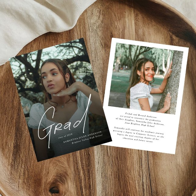 Modern Photo High School Graduation Announcement  (Creator Uploaded)