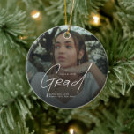 Modern Photo High School Graduation Gifts Ceramic Ornament<br><div class="desc">Celebrate a meaningful milestone with this Modern Photo High School Graduation Gifts Ornament. Featuring a favorite senior photo paired with clean modern typography, this personalized graduation ornament captures a special moment to cherish for years to come. Perfect for high school graduation celebrations, Class of keepsakes, or thoughtful graduation gifts, it...</div>