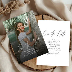 Modern Photo High School Graduation  Save The Date