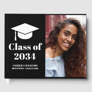 Modern Photo High School or College Graduation Guest Book