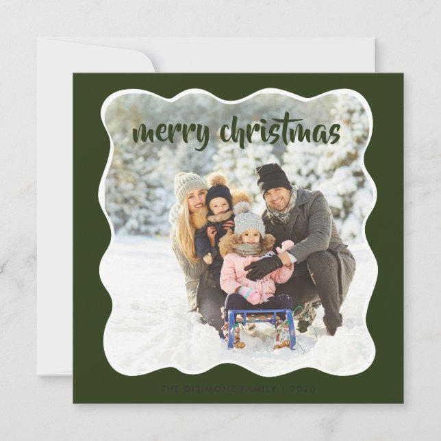 Modern Photo Holiday Green (Front)