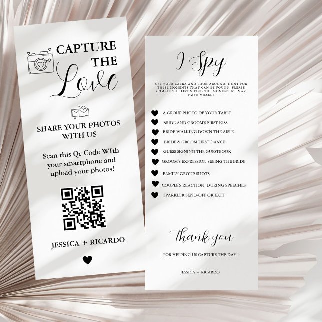 Modern photo Hunt Scavenger Capture the Love  Menu (Creator Uploaded)