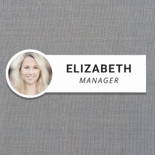 Modern Photo ID Name Tag