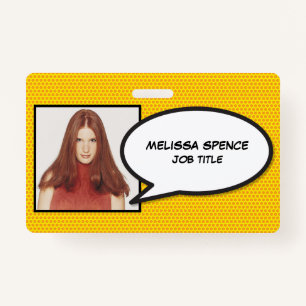 Modern Photo ID Speech Bubble ID Badge