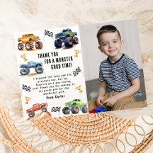 Modern Photo | Kids Monster Trucks Birthday Party