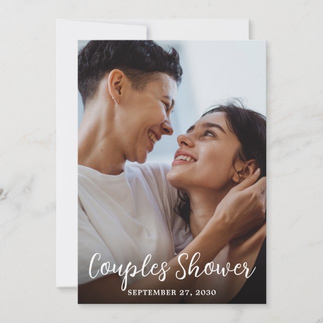 Modern Photo LGBTQ Couples Shower Invitation (Front)