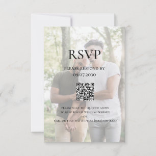 Modern Photo LGBTQ QR Code RSVP Card