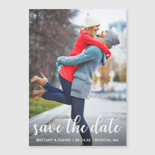 Modern Photo Magnetic Save The Date