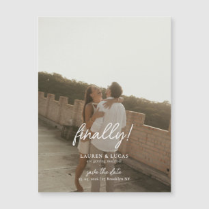 Modern Photo Magnetic Wedding Save The Date