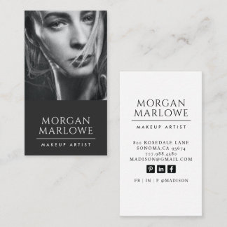Modern Photo Makeup Artist Business Card