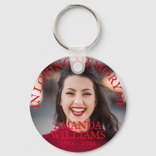 Modern Photo Memorial Keepsakes in Loving Memory Keychain