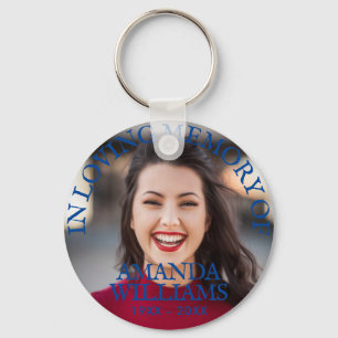 Modern Photo Memorial Keepsakes in Loving Memory  Keychain