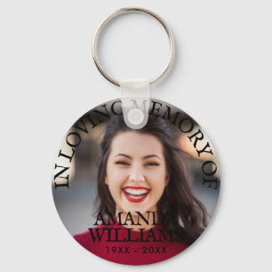 Modern Photo Memorial Keepsakes in Loving Memory Keychain