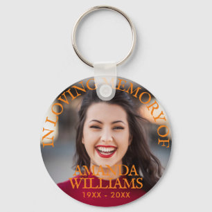 Modern Photo Memorial Keepsakes in Loving Memory Keychain