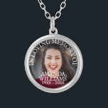 Modern Photo Memorial Keepsakes in Loving Memory Silver Plated Necklace<br><div class="desc">Modern Photo Memorial Keepsakes in Loving Memory Silver Plated Necklace</div>
