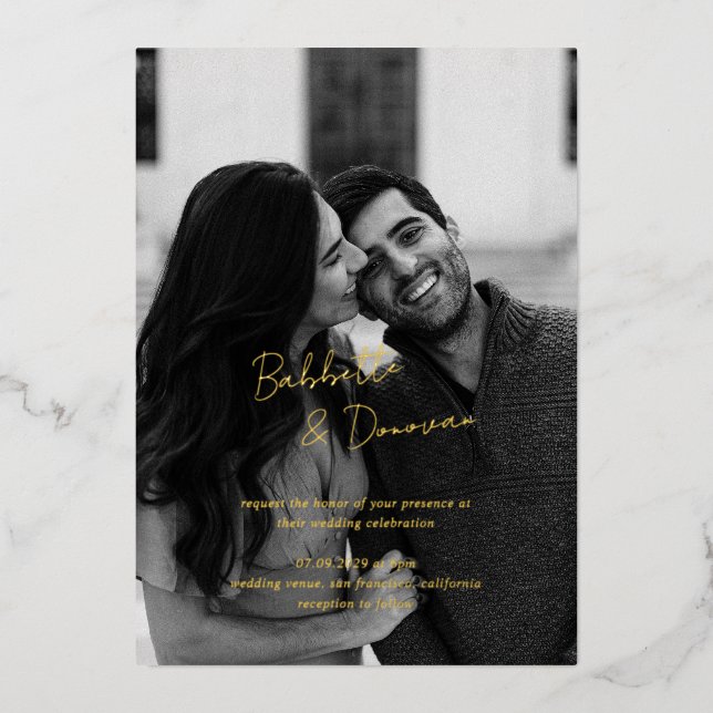 Modern Photo Minimalist Wedding (Front)