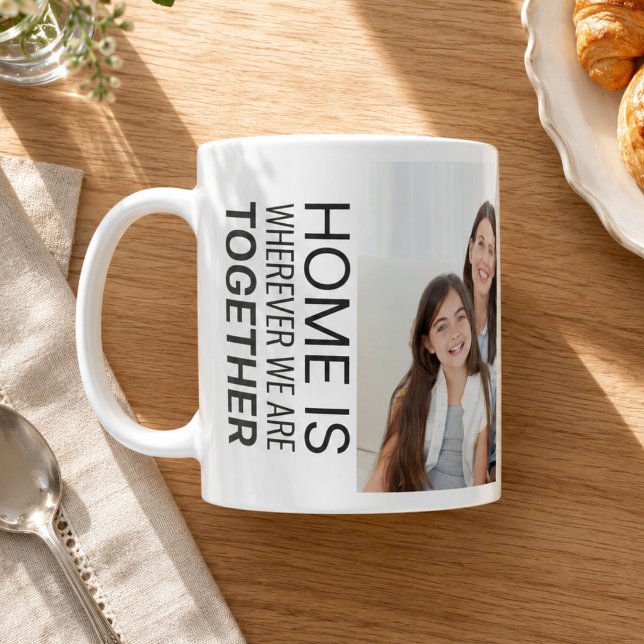 Modern Photo Mug (Gift your favorite family member this modern one photo coffee mug. Complete with quote. )