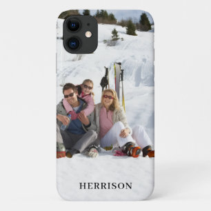 Modern Photo Name Family Simple Gorgeous Cute iPhone 11 Case