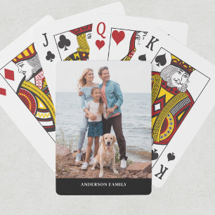 Modern Photo Name Playing Cards