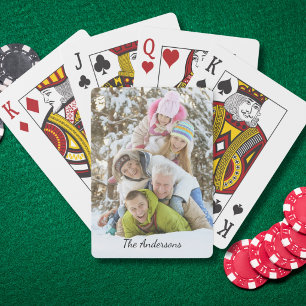 Modern Photo Name Playing Cards