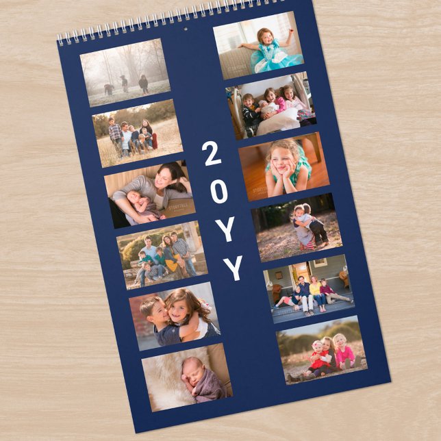 Modern Photo Navy Blue Cover Calendar (Modern Photo Navy Blue Cover Calendar, front cover)