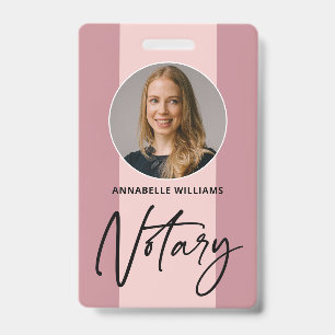 Modern Photo Notary Signing Agent  Badge