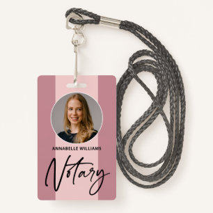 Modern Photo Notary Signing Agent  Badge