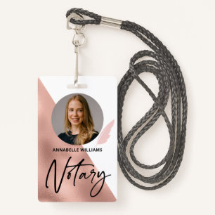 Modern Photo Notary Signing Agent  Badge