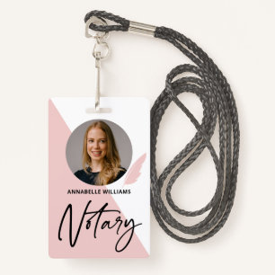 Modern Photo Notary Signing Agent  Badge