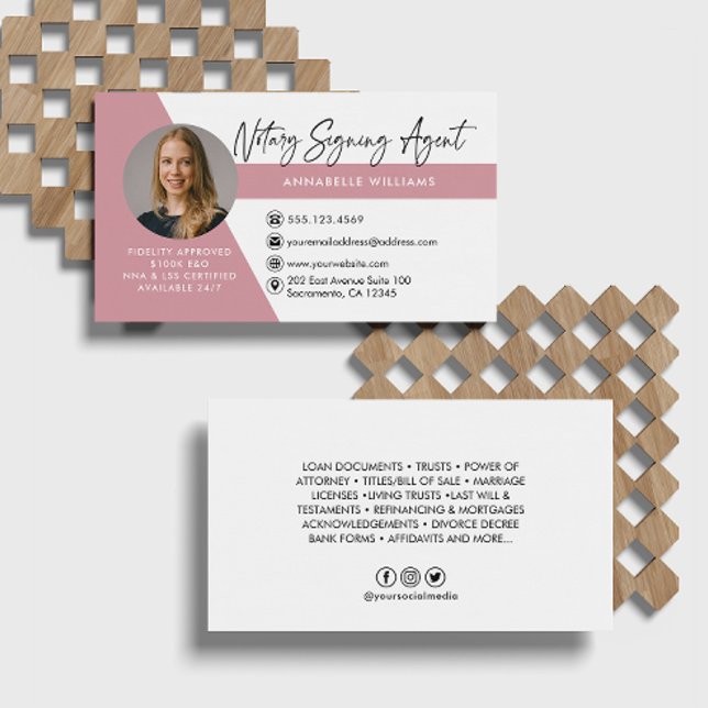 Modern Photo Notary Signing Agent Business Card (Creator Uploaded)