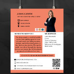 Modern Photo Notary Signing Agent  Flyer<br><div class="desc">Modern,  trendy Notary photo business flyer features a single PNG photo,  and contact details on an orange and white background. Personalize further with your service's colours and social media details.</div>