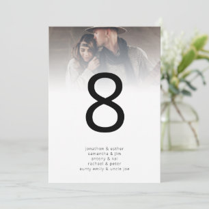 Modern Photo Overlay Guest Names Table Number