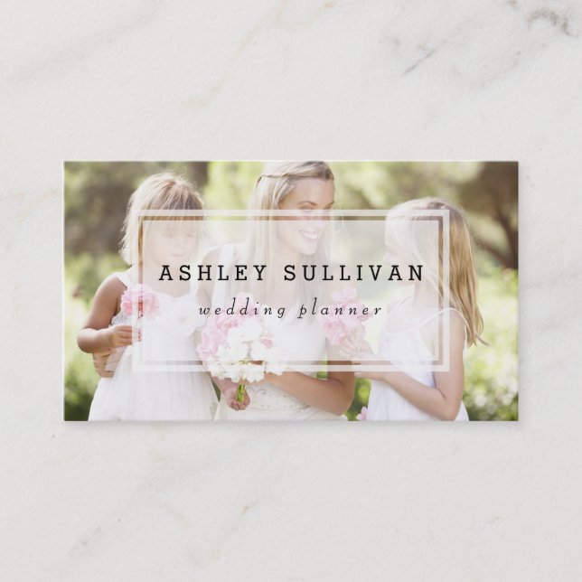 Modern Photo Overlay | Photography Business Card (Front)