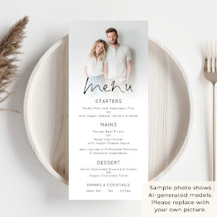 Modern Photo Overlay Script Wedding Menu