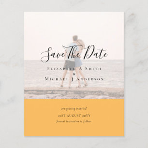 Modern PHOTO OVERLAY TEXT SAVE DATES Budget Flyer