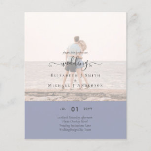 Modern PHOTO OVERLAY TEXT Wedding Budget Flyer