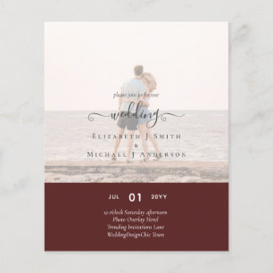 Modern PHOTO OVERLAY TEXT Wedding Budget Flyer