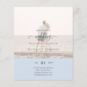 Modern PHOTO OVERLAY TEXT Wedding Budget Flyer