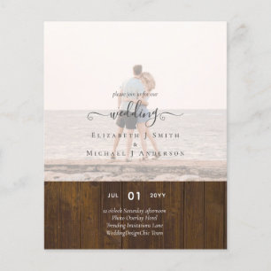 Modern PHOTO OVERLAY TEXT Wedding Budget Flyer