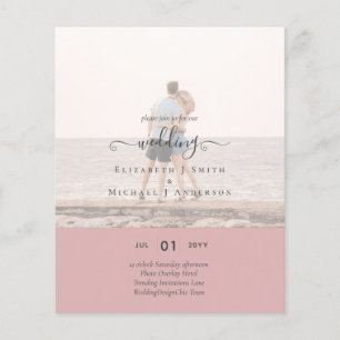 Modern PHOTO OVERLAY TEXT Wedding Budget Flyer