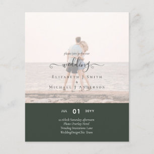 Modern PHOTO OVERLAY TEXT Wedding Budget Flyer