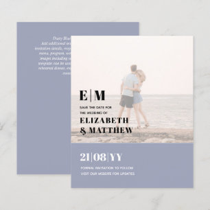 Modern Photo Overlay Text Wedding Invite Elegant