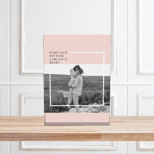 Modern Photo Pastel Pink Family Lovely Gift Block