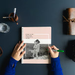 Modern Photo Pastel Pink Family Lovely Gift Notebook<br><div class="desc">Modern Photo Pastel Pink Family Lovely Gift</div>