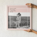 Modern Photo Pastel Pink Family Lovely Gift Poster<br><div class="desc">Modern Photo Pastel Pink Family Lovely Gift</div>