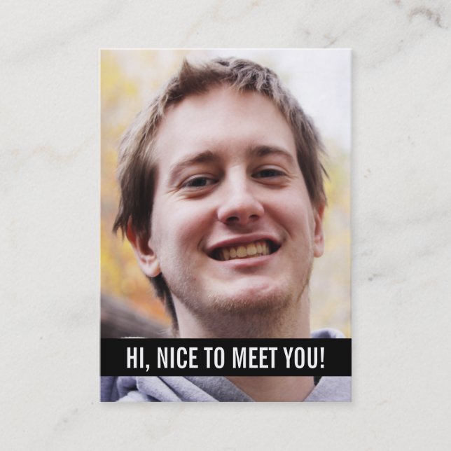 Modern Photo Personal Business Cards (Front)