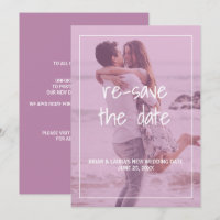 Modern Photo Pink Filter Wedding Postponement