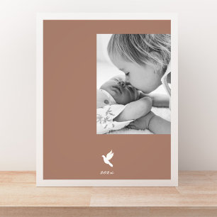 Modern photo print wall art with peace dove 