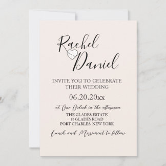 Modern Photo QR Code Wedding  Invitation